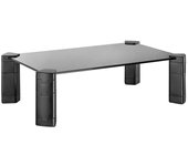 Aisens Soporte Elevador Cristal Negro para Monitor y Portátil hasta 32"