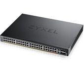 Switch Zyxel 48 puertos Gigabit 2x10G cobre 4xSFP+ L3 PoE+ 960W rack QoS