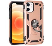 Cool Funda Hard Rose Gold con Anilla para iPhone 12 Mini