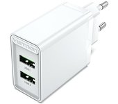 Vention FBAW0-EU Cargador de Pared 2xUSB 18W Blanco