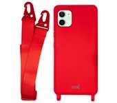 Cool Funda Colgante Roja para iPhone 12/12 Pro