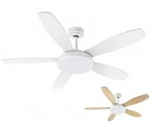 Noaton Maia Ventilador de Techo con Aspas Reversibles con Luz Blanco/Arce