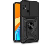 Cool Funda Hard Ring Negra para Xiaomi Redmi 9C / 10A