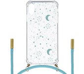 Funda Silicona Colgante Constelación Azul para iPhone X
