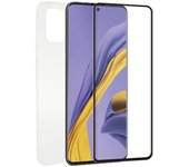 Muvit MCPAK0032 Pack Funda + Protector Cristal Templado Antibacterianos para Samsung Galaxy A51