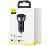 Baseus CCKX-C0A cargador de dispositivo móvil Universal Azul, Gris Encendedor de cigarrillos Carga rápida Auto