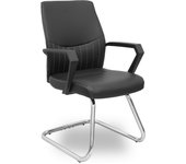 Sillón confidente patín Opti520PA similpiel negro