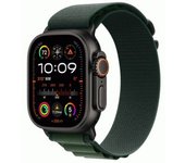 Apple watch Apple Watch Ultra 2 GPS + Cellular 49mm Boîtier en Titane Noir avec Boucle Alpine Vert Fonce Large