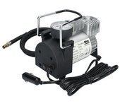 Ferrestock FSKCOM002 Mini compresor de aire reforzado de 12v para toma de automovil para inflar neumáticos de coche, moto, bicicleta y colchonetas con 150 PSI