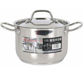 Quttin Hotel - Olla Profesional Induccion, Cocina y Horno, Tamaño Extra Grande, Acero Inoxidable Antiadherente, Tapa Cristal y Asas, Diametro 38 cm 21.5 litros