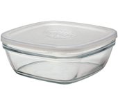 Duralex Cuenco Cuadrado apilable con Tapa esmerilada (20 cm)
