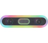 Mars Gaming MSB-ORB, Altavoz Portátil + Barra de Sonido 20W, Iluminación Orbilight RGB 360º, Soundbar con Sistema de Triple Driver, Altavoces Gaming Bluetooth 5.3 / USB / MicroSD / AUX / FM, Negro