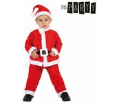 Atosa - Disfraz Papá Noel Niño Infantil Rojo, Talla 7 a 9 años, Conjunto Completo para Navidad con Gorro, Chaqueta, Cinturón y Pantalón, Ideal para Fiestas y Celebraciones Navideñas