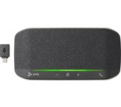 Altavoz manos libres USB Poly Sync 10: portátil dos en uno para llamadas en conferencia de audio y video, y música; con alimentación USB; funciona con Teams, Zoom, Google y más; micrófono doble