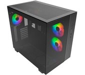 MONTECH King 65 Pro ATX Mid Tower Gaming - Carcasa para PC, cámara Doble, Paneles de Malla de Alto Flujo de Aire, Compatible con RTX 40, 3 Ventiladores ARGB preinstalados, Acceso sin Herramientas,
