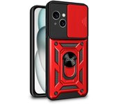 Carcasa Cool para iPhone 15 Hard Ring Rojo