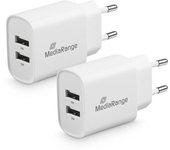 MediaRange MRMA114 cargador de dispositivo móvil Smartphone, Tableta Blanco Corriente alterna Interior