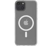 Belkin funda compatible con MagSafe para iPhone 14 Plus, funda transparente para iPhone 14 con imanes integrados y borde realzado para proteger la cámara, compatible con la carga inalámbrica MagSafe.