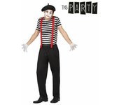 Atosa disfraz mimo hombre adulto blanco negro XL