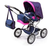 Carrito para muñecas reig big combi azul rosa