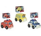 Vehículo camión de bomberos autobús con sonido coche de policía 22 x 11 x 14 cm (22 x 11 x 14 cm)