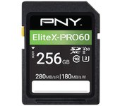PNY Tarjeta de Memoria SDXC 256GB EliteX-PRO60 Class 10 U3 V60 UHS-II