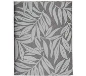 DKD Home Decor Mantel Gris Blanco Jacquard (140 x 180 cm)