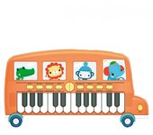Piano de juguete fisher price piano electrónico autobús (3 unidades)