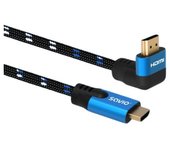 Savio CL-147 Kabel HDMI v2.1, ktowy,1.8m, mied, oplot baweniany, metalowe wtyczki cable HDMI 1,8 m HDMI tipo A (Estándar) Negro, Azul