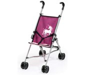 Bayer Design- Buggy para muñecas, plegable, con cintura, Color rosa con unicornio (30537AA)
