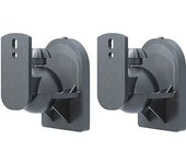goobay 49393 Soporte de Pared para Altavoces Universal, Giratorio/inclinable para Altavoces de hasta 3,5 kg, Negro