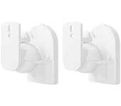 goobay 49394 Soporte de Pared para Altavoces Universal, Giratorio/inclinable para Altavoces de hasta 3,5 kg, Blanco