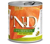 6x285Grs Pack latas Farmina ND Dog Pumpkin comida húmeda para perros de Jabalí