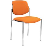 Piqueras y Crespo Villalgordo Silla Fija Bali Naranja Chasis Cromo