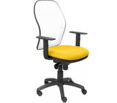 Piqueras y Crespo Jorquera Silla Malla Blanca Asiento Bali Amarillo
