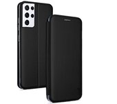 Cool Funda Flip Cover Elegance Negro para Samsung Galaxy S21 Ultra