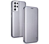 Cool Funda Flip Cover Elegance Plata para Samsung Galaxy S21 Ultra