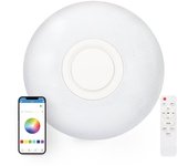 Ksix Rainbow Plafón LED con Altavoz 40cm 2200Lm RGB+CCT Blanco
