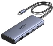 UGREEN Hub 7-IN-1 USB-C a 2*HDMI(4K@60Hz)+2*USB-A3.2+2*USB-C3.2+PD(100W)