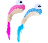 Outward Hound Catstages Dental Shrimpies Peluches con Plumas para gatos