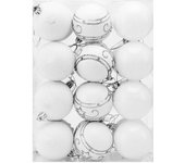 Bolas para árbol de Navidad Set de 24 Blanco