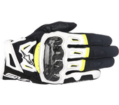 Alpinestars Guantes de Moto  SMX-2 Air Carbon Negro-Blanco-Amarillo