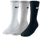 Nike - Calcetines Cushioned (3 Pares), Unisex, Multicolor, S [34 - 38]