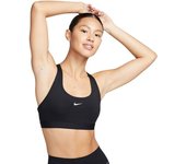 Nike - Sujetador Swoosh Light Support Mujer, Mujer, black-white, XS