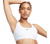 Nike - Sujetador Swoosh Light Support Mujer, Mujer, white-black, S