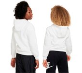 Nike - Sudadera Sportswear Club Fleece Niño, Unisex, White-Black, S