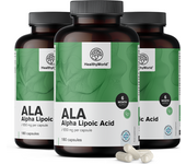 HealthyWorld® 3x ALA – ácido alfa lipoico 650 mg, en total 540 cápsulas