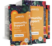 Purely Nutrition 3x ImmunitySupport Extra - polvo para preparar bebidas, en total 30 sobres