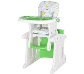 Homcom Silla elevada para bebé verde 57 x 59 x 105 cm