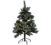 Fijalo Arbol navidad led pvc nevado verde 84x84x120cm